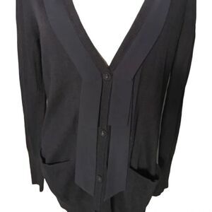 Ann Taylor LOFT Ribbon Trimmed Cardigan size M